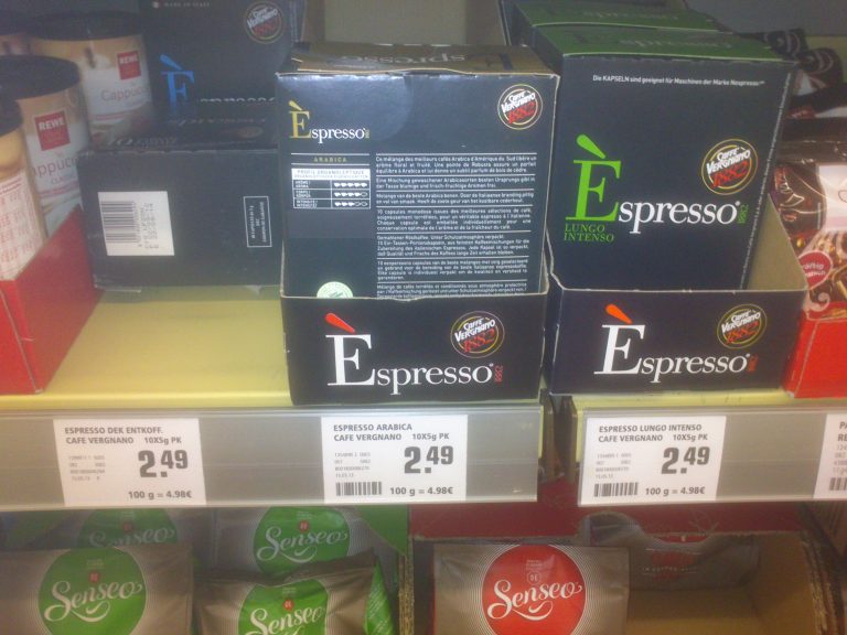 Caffé Vergnano Kapseln im Preis gesenkt