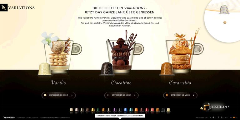 Nespresso nimmt drei Variations dauerhaft ins Sortiment!