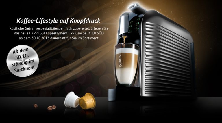 Kaffeekapselmaschine von Aldi im Sortiment: EXPRESSI