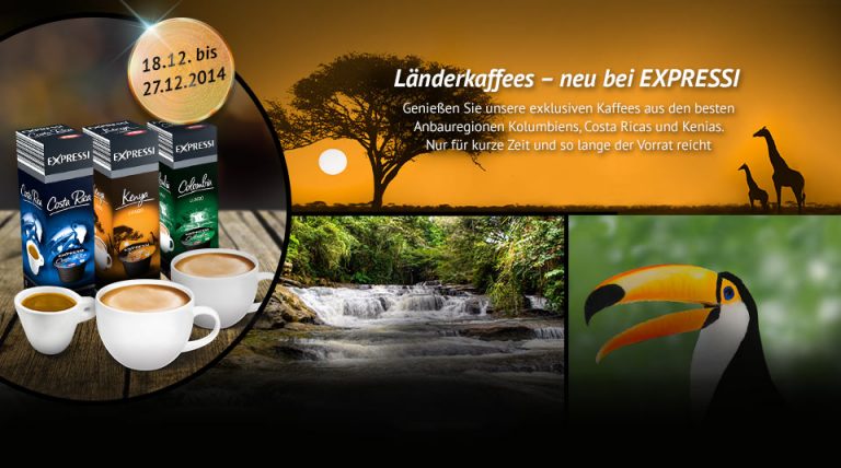 EXPRESSI: Aldi Süd bietet Länderkaffees an