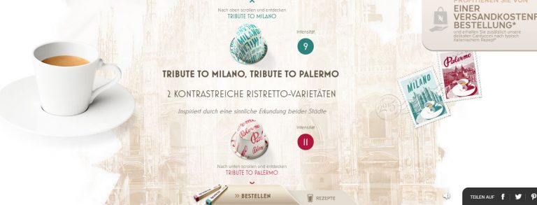 Nespresso: Tribute to Milano / Palermo Limited Edition